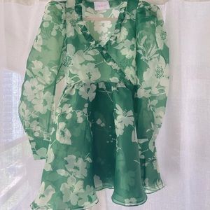 Green selkie dress NWT